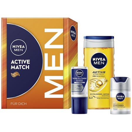 🧴 NIVEA MEN Active Match Geschenkset mit Duschgel, Gesichtspflege & Deo ab 11,19€ (statt 14€)
