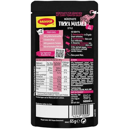 🍲 11x Maggi Food Travel Würzpaste für Tikka Masala Style ab 7€ (statt 12€)