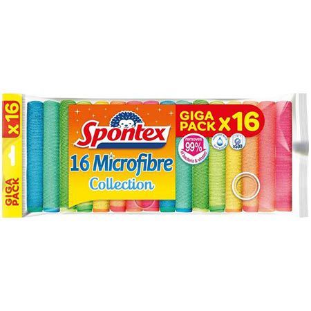 🏒 16er Pack Spontex Mikrofaser Collection Reinigungstücher für 6,64€ (statt 10€)