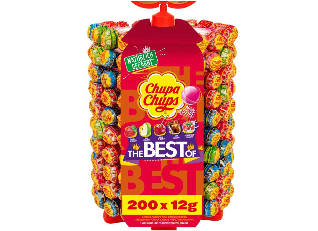 🍭 200er Chupa Chups Lutscherrad mit 5 Geschmacksrichtungen für 27€ (statt 35€)