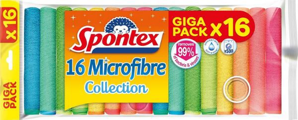 16er Pack Spontex Mikrofaser Collection Reinigungstücher für 6,79€ (statt 10€)