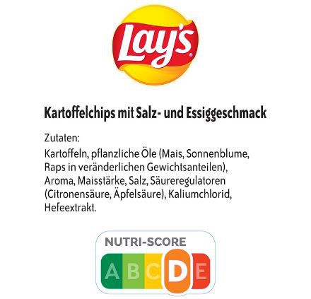 🍟 9er Pack Lays Salt & Vinegar Kartoffelchips, je 150g ab 10,69€ (statt 16€)