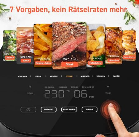 🍟 COSORI 7 in 1 Airfryer mit 4,7L bis 230°C für 83,99€ (statt 100€)
