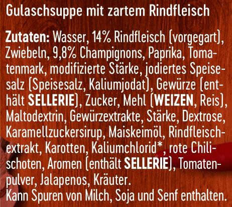 🌶️ 4 x 400g Dreistern scharfe Gulaschsuppe mit zartem Rindfleisch ab 7,16€ (statt 12€)