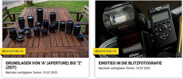 Neue Termine! Kostenlose Online Fotokurse von Nikon