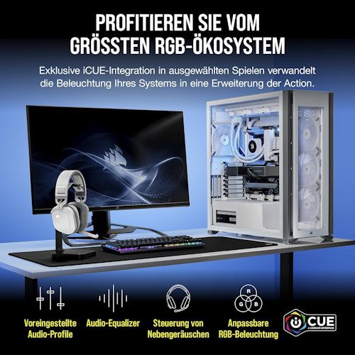 🎧 Corsair HS80 RGB Gaming Headset mit Dolby Audio 7.1 für 69,99€ (statt 91€)