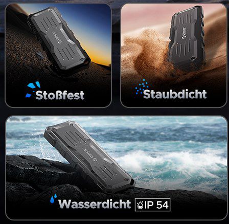 ORICO O20 Extreme Portable SSD 500GB mit USB 3.2 Gen 2x2 für 54,99€ (statt 100€)