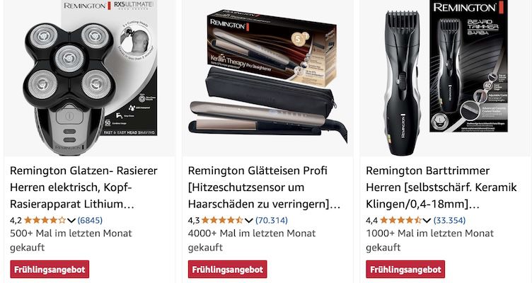 💇💇‍♀️Amazon: Remington Produkte stark reduziert z.B. Haarschneidemaschine für 49,99€ (statt 67€)