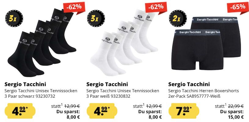 👕 SportSpar: Sergio Tacchini Sale ab 4,99€ + 5€ Gutschein ab 60€