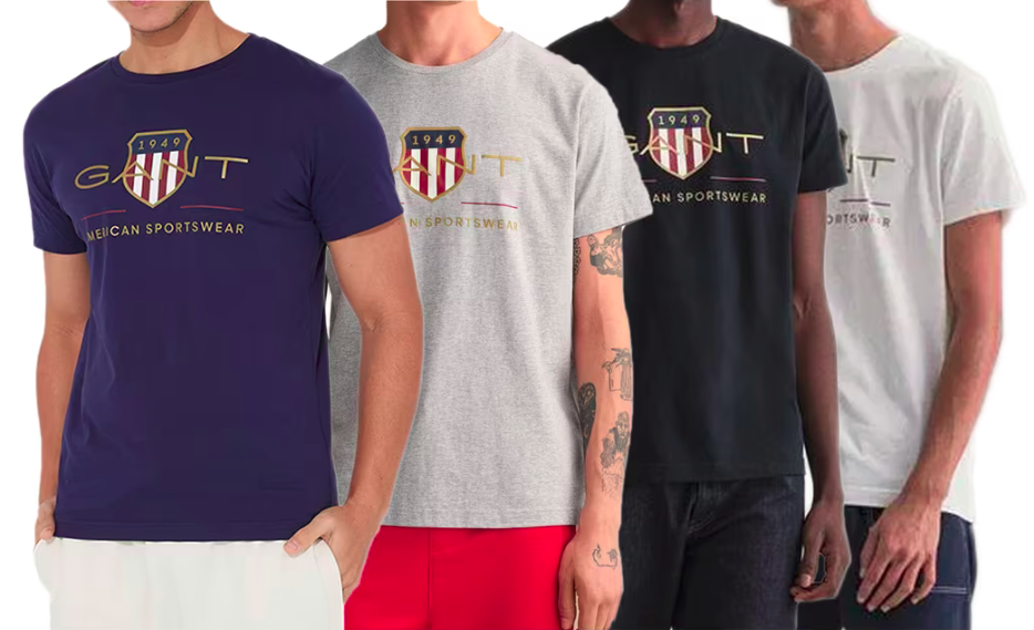 2x GANT Herren Logo Shirt in 4 Farben für 40€ (statt 65€)
