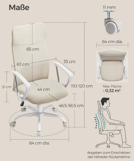 SONGMICS ergonomischer Bürostuhl für 52,99€ (statt 60€)