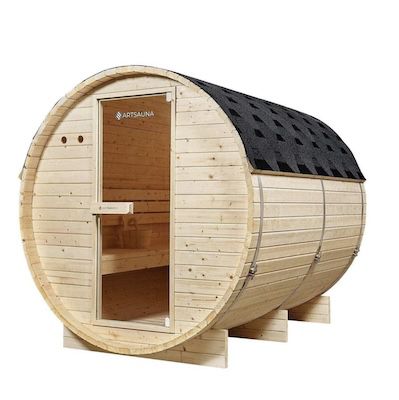 🥵 Artsauna Fasssauna Spitzbergen 220 mit 8 kW Ofen für 1.993,95€ (statt 2.799€)