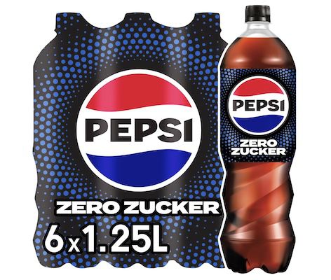 🥤 6er Pack Pepsi Zero Zucker, 1,25L Flaschen für 4,79€ (statt 7€)