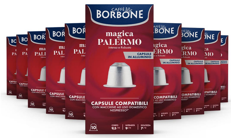 100 Nespresso Kapseln Caffe Borbone Magica Palermo 10x10 für 20,50€ (statt 29€)