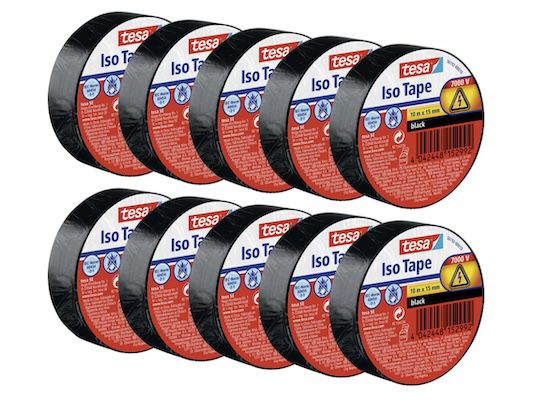 💪 10x 10m tesa schwarzes Isolierband für 5,99€ (statt 13€) 💪 10x 10m tesa schwarzes Isolierband für 5,99€ (statt 13€)