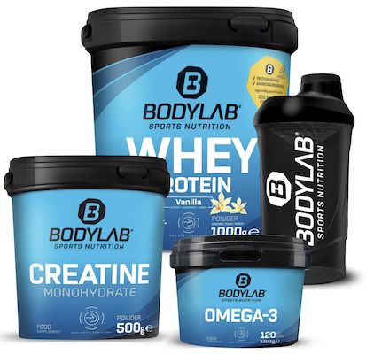 💪 Pumper-Bundle: 1kg Bodylab Whey + 500g Creatine + Omega3 + Shaker für 40,90€ (statt 51€) 💪 Pumper Bundle: 1kg Bodylab Whey + 500g Creatine + Omega3 + Shaker für 40,90€ (statt 51€)
