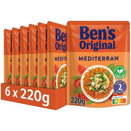 🍚 6er Pack Bens Original Express Reis Mediterran, je 220g ab 10,31€ (statt 14€)