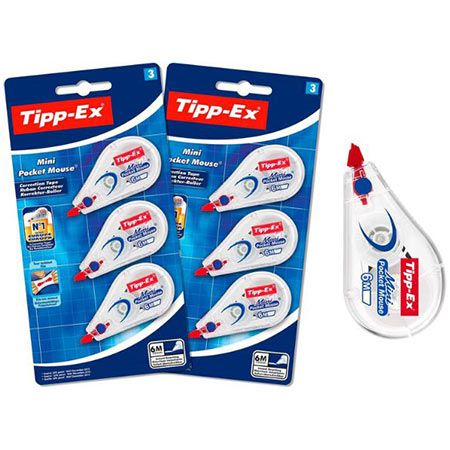 6er Pack Tipp-Ex Mini Pocket Mouse Korrekturroller, 6m x 5mm für 10,68€ (statt 14€)