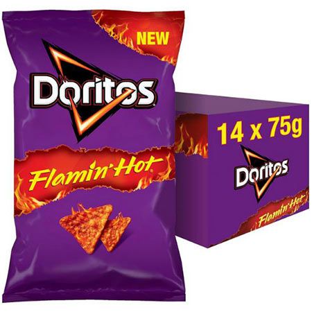 🌶️ 14er Pack Doritos Flamin Hot Nachos   Extra Scharf & Knusprig für 16,49€ (statt 21€)