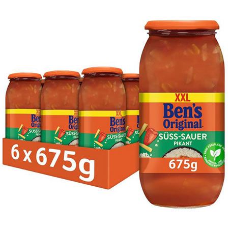 🍛 6er Pack Bens Original Sauce Süss-Sauer Pikant, je 675g ab 16€ (statt 24€)