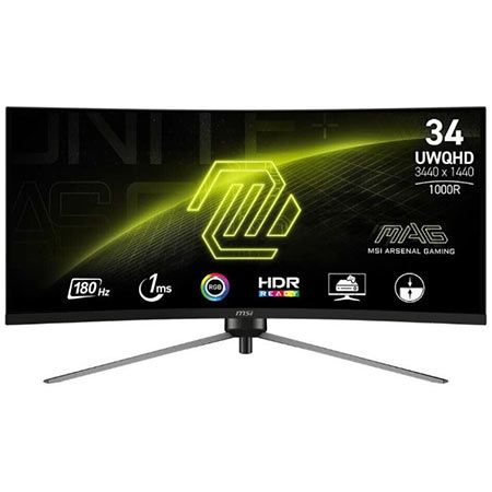 🖥️ MSI MAG 345CQRDE 34″ UWQHD Gaming-Monitor, 180Hz für 257,98€ (statt 288€)