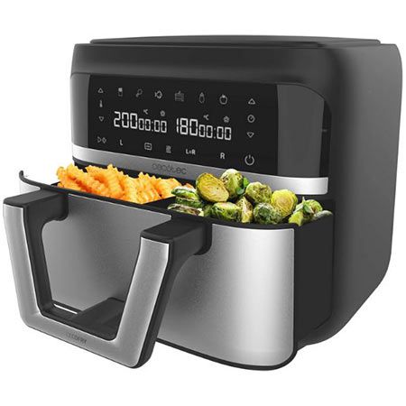 🍟 Cecotec CecoFry Advance Double Heißluftfritteuse, 9L für 69,90€ (statt 90€)