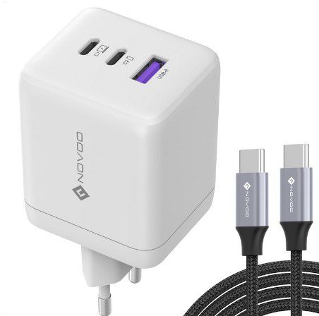 🔌 NOVOO 3-Port USB-C/A GaN III Ladegerät mit bis zu 100W für 21,54€ (statt 30€)