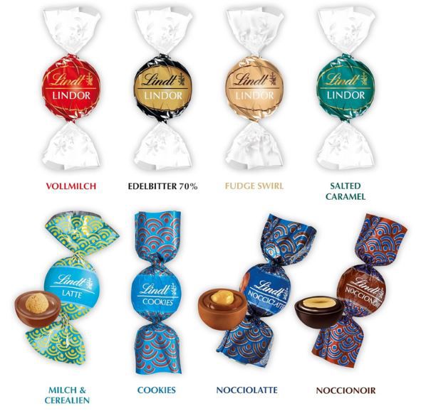 🍬 1,473 kg Lindt Lindor + Roulette Mischung, 8 Sorten ab 39,99€ (statt 57€)