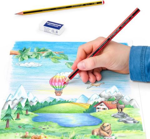 12er Set Staedtler Noris Colour Buntstifte mit Radierer für 3€ (statt 6€)