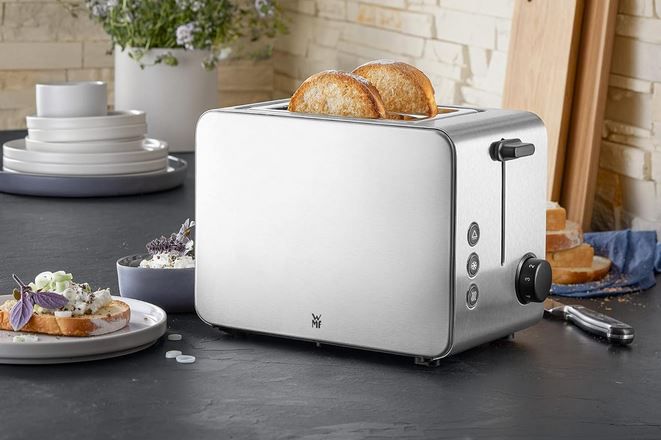 🍞 WMF Stelio 2 Scheiben Toaster mit Brötchenaufsatz für 39,99€ (statt 49€)