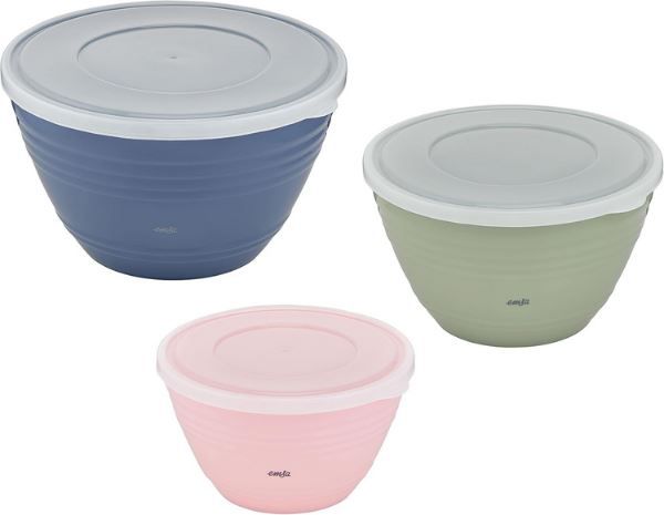 3er Set Emsa Prep & Bake Kunststoff Rührschüsseln für 22,99€ (statt 30€)