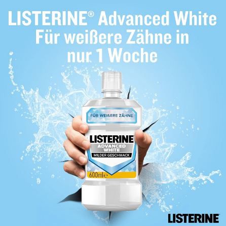 😁 6er Pack Listerine Advanced White Mild  Mundspülung ab 19,39€ (statt 30€)