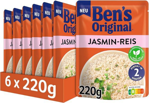 🍚 6er Pack Bens Original Express Jasminreis für 9,29€ (statt 15€)