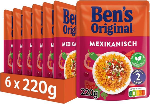 🍚 6x Bens Original Express Mexikanisch ab 8,39€ (statt 14€)