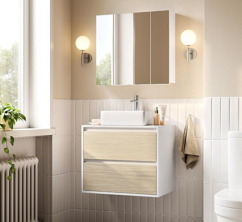 VASAGLE Waschbeckenunterschrank (hängend) mit 2 Schubladen für 43,99€ (statt 60€)