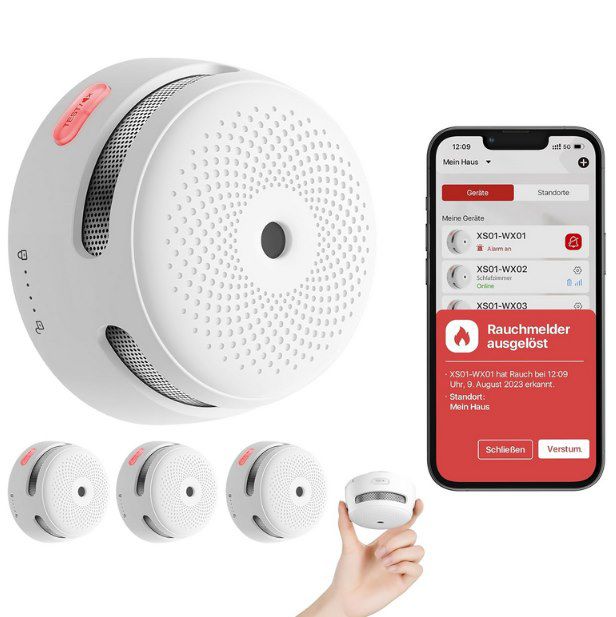 3er Pack X-Sense WLAN-Rauchmelder mit App-Anbindung für 69,40€ (statt 80€)