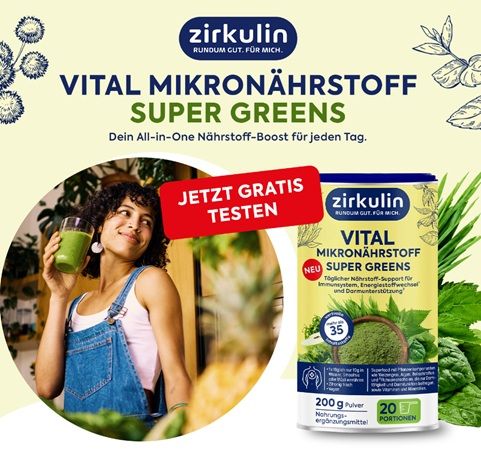 🍋 Zirkulin Vital Super Greens kostenlos ausprobieren