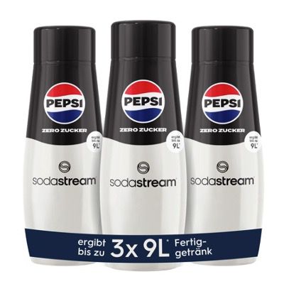 🥤 3x SodaStream Sirup Pepsi Zero Zucker (ergibt 27 Liter) ab 10,47€ (statt 13€)