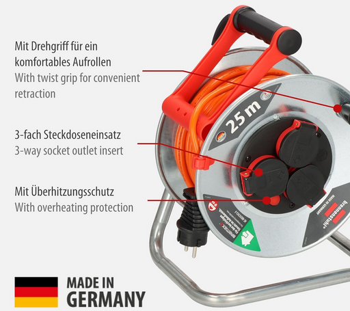Brennenstuhl Garant S V2 IP44 Kabeltrommel 25m outdoor für 52,81€ (statt 68€)
