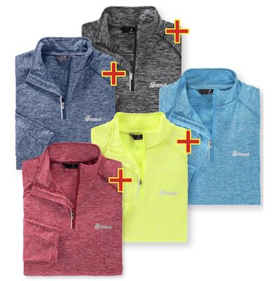 5er Pack reusch Langarm Funktionsshirts mit Zipper für 63,89€ (statt 90€)