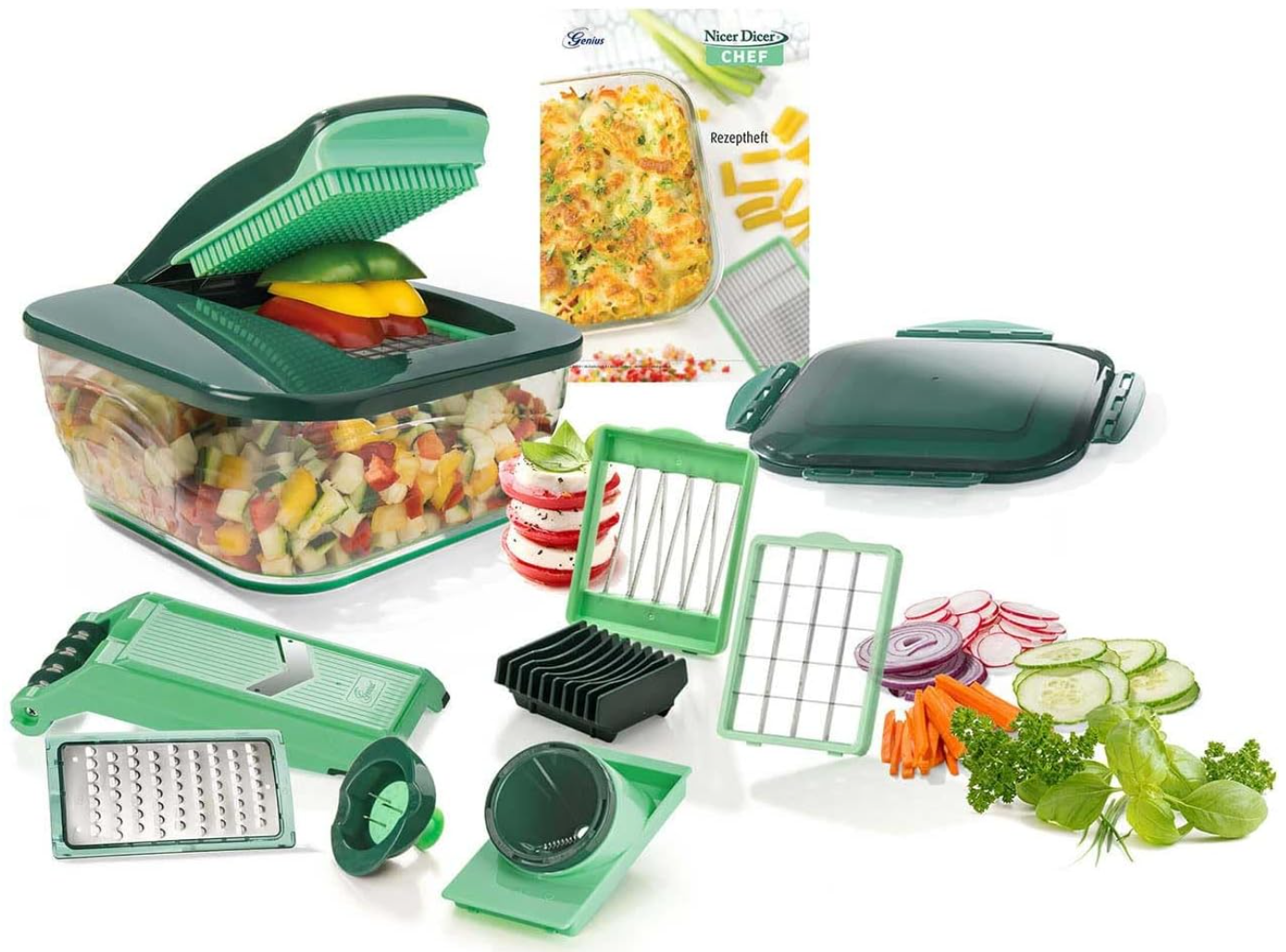 Genius Gemüseschneider Nicer Dicer Chef (15 Teile) für 44,94€ (statt 52€)