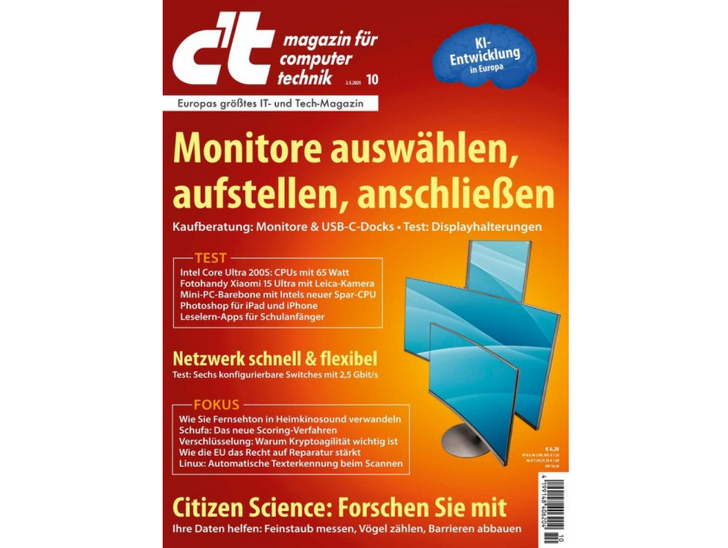 c’t Technik Magazin 3 Ausgaben komplett gratis (statt 15€)