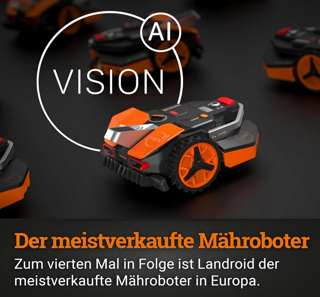 🏡 WORX WR202E Landroid Vision S250 Mähroboter max 250qm für 649€ (statt 700€)