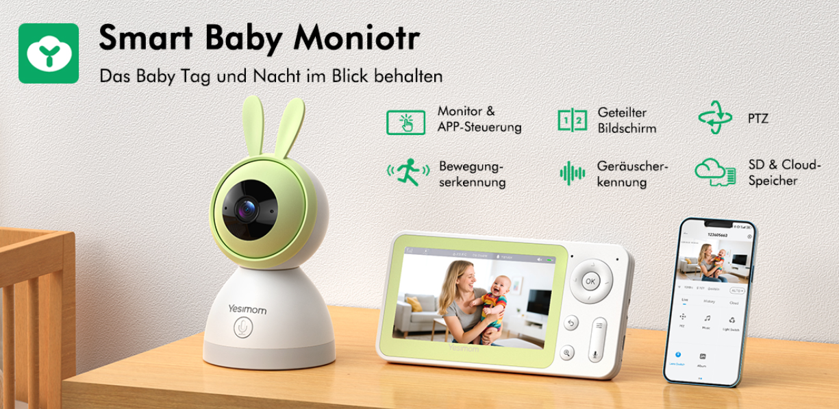YESIMOM Babyphone mit FB und App für 69,59€ (statt 120€)