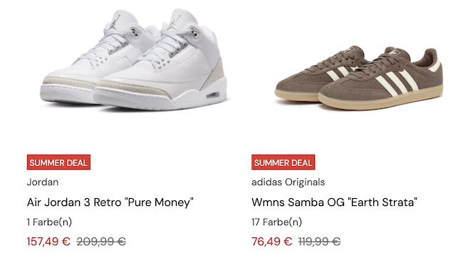🔥👟 Solebox Summer Sale + bis 25% Extra Rabatt   z.B. adidas Samba OG für 77€ (statt 104€)