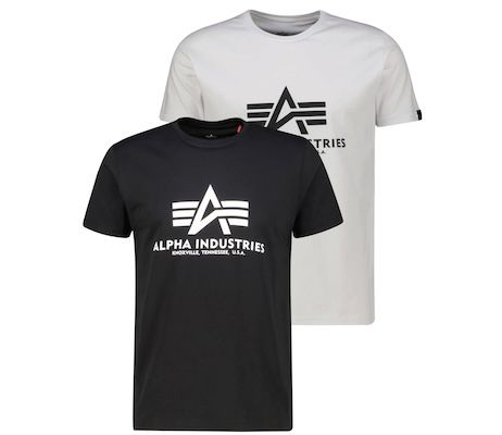 👕 2er Pack Alpha Industries Herren T Shirts für 24,94€ (statt 35€)