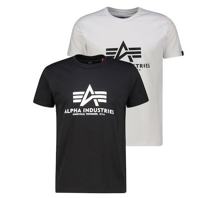 👕 2er Pack Alpha Industries Herren T-Shirts für 24,94€ (statt 35€)