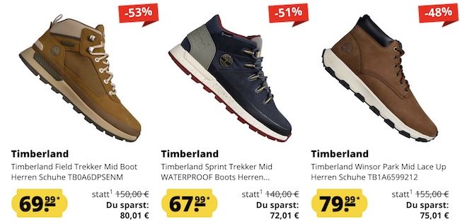 🔥🥾 Timberland Boots Sale ab 62,99€ + 5€ Gutschein   z.B. Field Trekker Mid Boot ab 65€ (statt 86€)