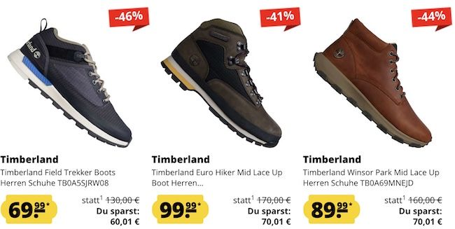 🔥🥾 Timberland Boots Sale ab 62,99€ + 5€ Gutschein   z.B. Field Trekker Mid Boot ab 65€ (statt 86€)