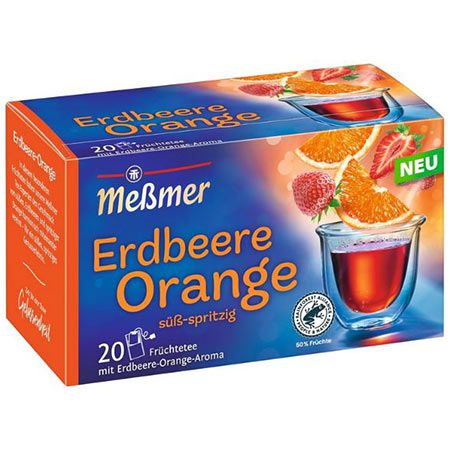 🍵 4 x 20er Pack Meßmer Erdbeere-Orange Teebeutel ab 6,76€ (statt 10€)